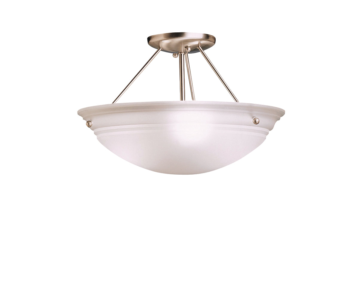 Cove Molding Top Glass Semi Flush Mount