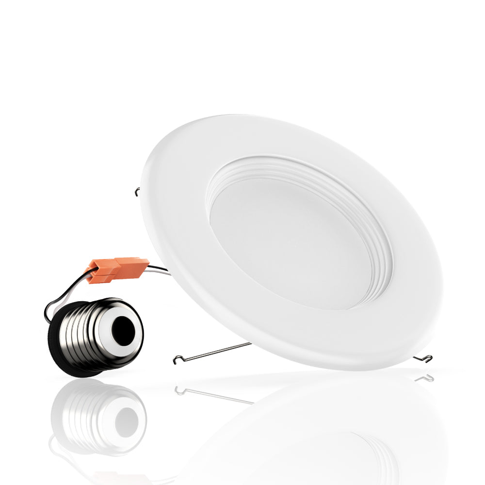 5″/6″ Recessed LED Downlight, 15W, 1100LM, Baffle-trim, Dimmable, Energy Star & ETL, Easy Retrofit Installation, LED Can Lights