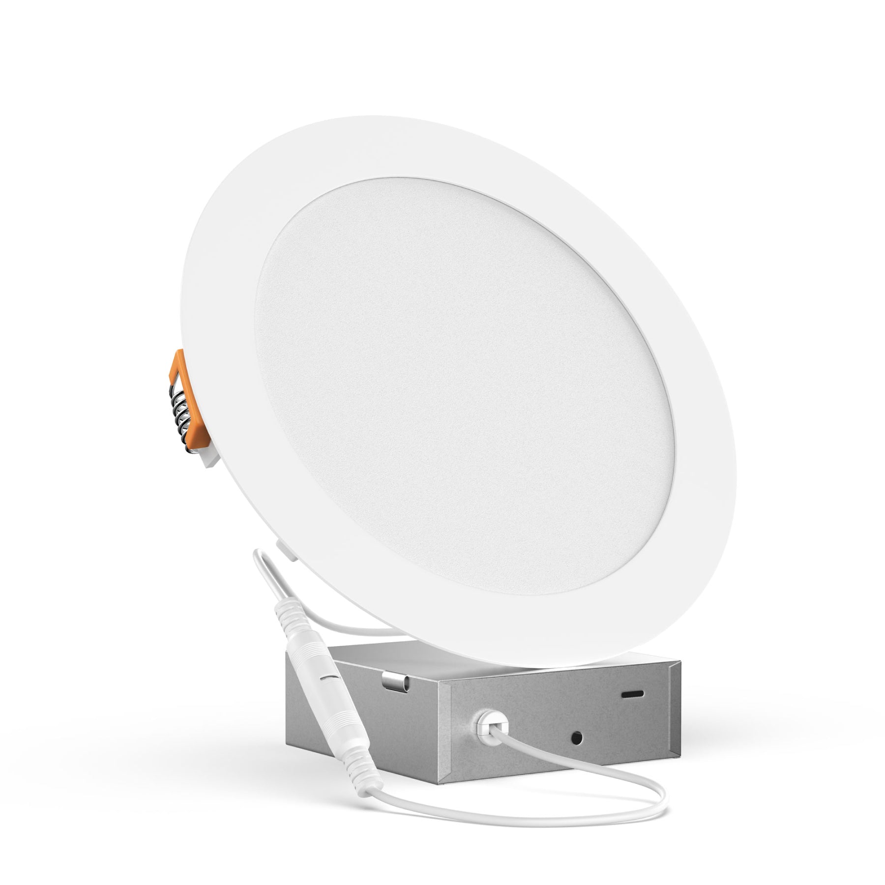 12W 6 In. Ultra-Thin LED Recessed Ceiling Lights: Junction Box, 900LM, Damp Location, Triac Dimmable Downlight, ETL & Energy Star Listed