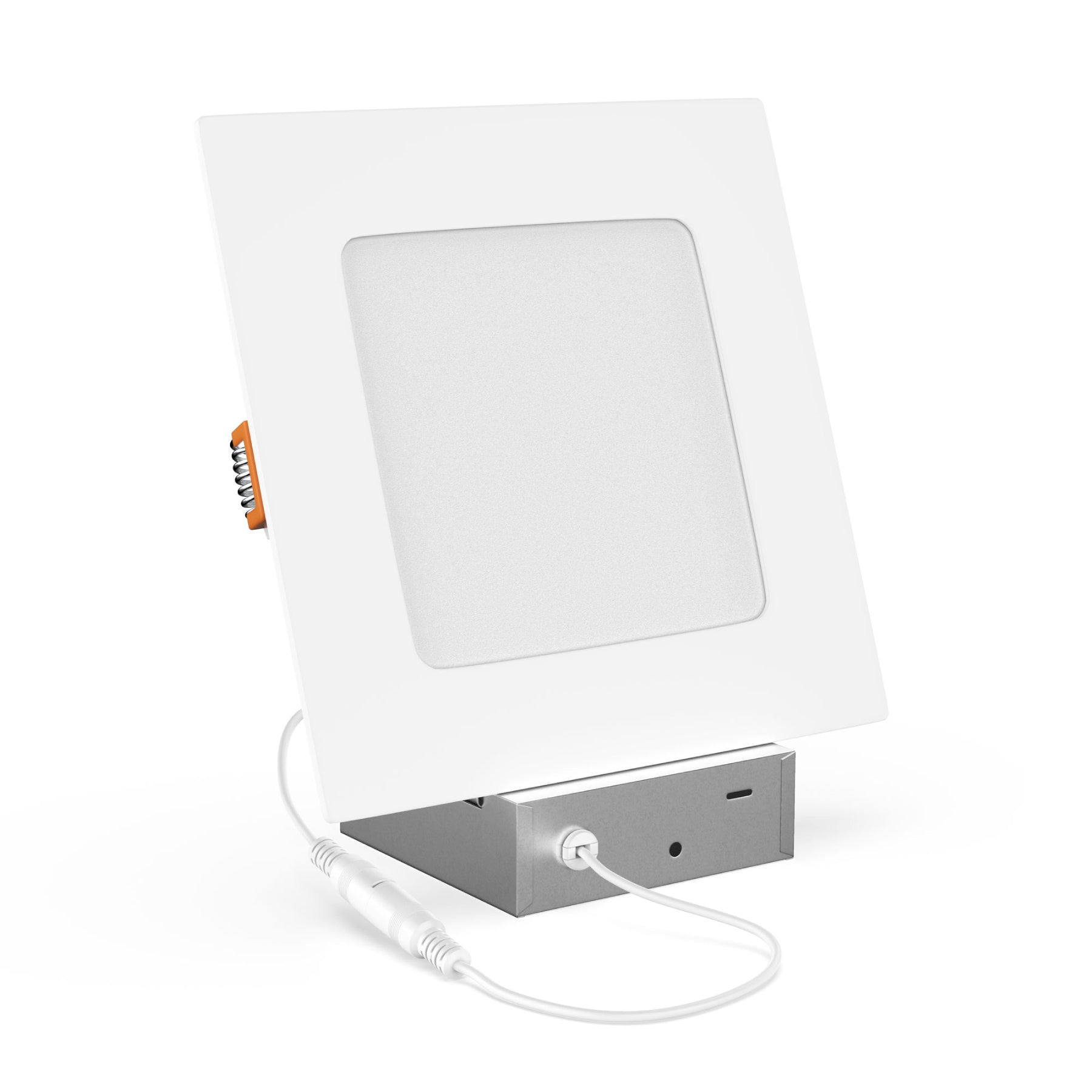 6 Inch Square LED Recessed Lighting With Junction Box, 12W, 900LM, Dimmable, Damp Location, ETL & Energy Star Listed LED Downlight