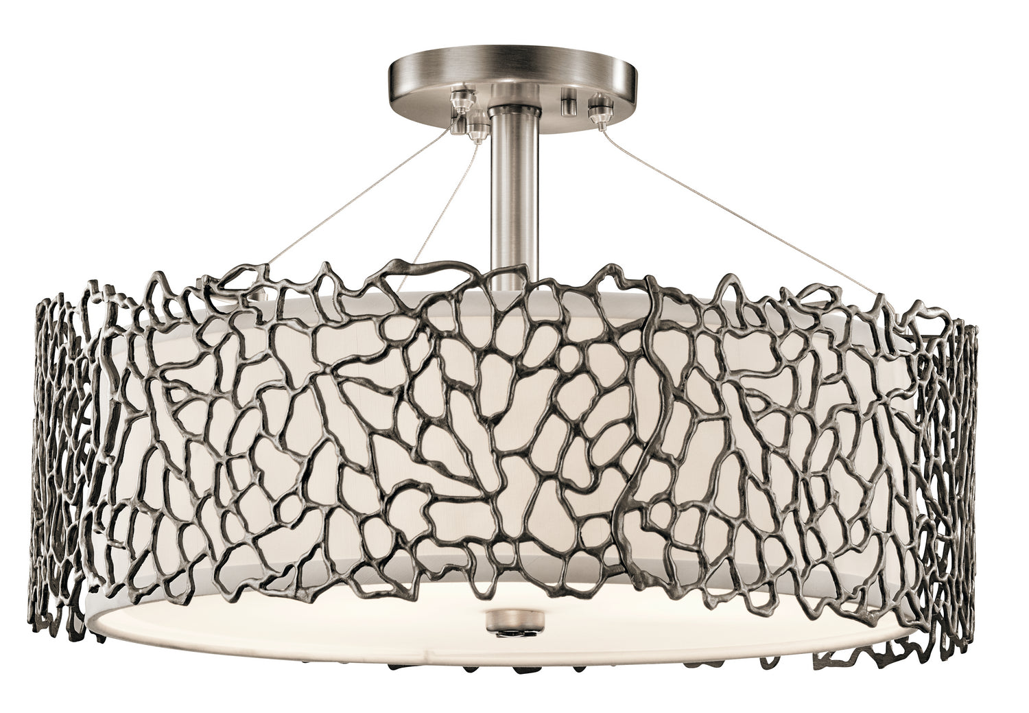 Silver Coral Pendant/Semi Flush Mount