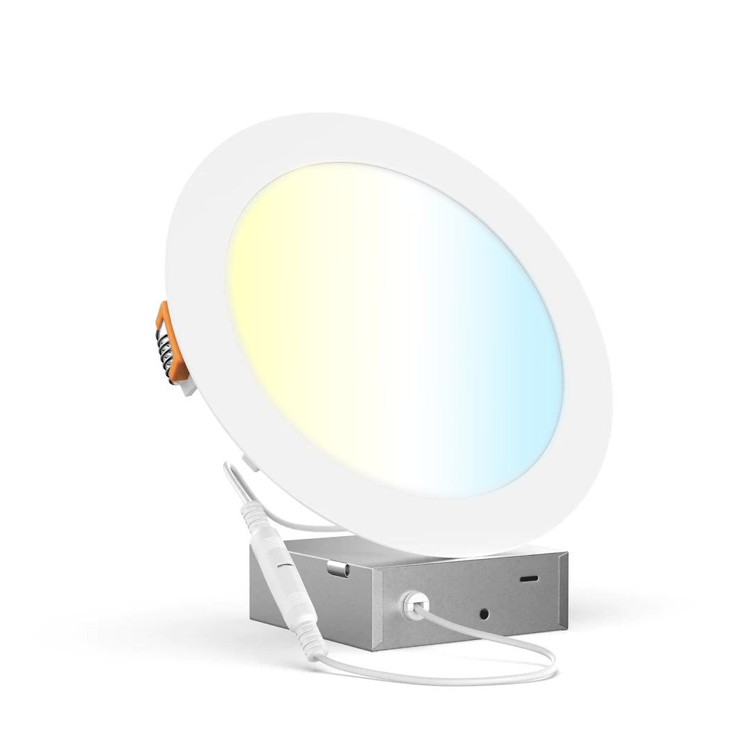 4″ 9W LED Slim Panel Recessed Ceiling Light CCT 2700k 3000K 3500K 4000K 5000K, With Junction Box, Round